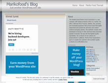 Tablet Screenshot of marikofood.wordpress.com