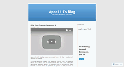 Desktop Screenshot of apoc111.wordpress.com