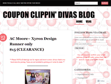 Tablet Screenshot of couponclippindivas.wordpress.com