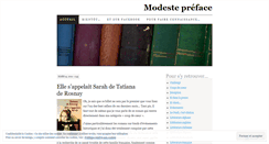 Desktop Screenshot of modestepreface.wordpress.com