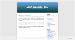 Desktop Screenshot of mwassociates.wordpress.com