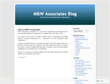 Tablet Screenshot of mwassociates.wordpress.com