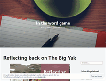 Tablet Screenshot of inthewordgame.wordpress.com