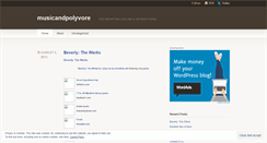Desktop Screenshot of musicandpolyvore.wordpress.com