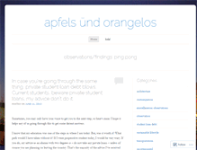 Tablet Screenshot of apfelsundorangelos.wordpress.com