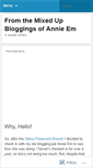 Mobile Screenshot of annieem.wordpress.com