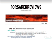 Tablet Screenshot of forsakenreviews.wordpress.com