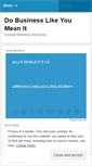 Mobile Screenshot of dobusinesslikeyoumeanit.wordpress.com