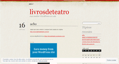 Desktop Screenshot of livrosdeteatro.wordpress.com