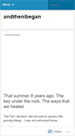 Mobile Screenshot of andthenibegan.wordpress.com