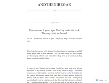 Tablet Screenshot of andthenibegan.wordpress.com