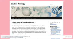 Desktop Screenshot of gaudetetheology.wordpress.com