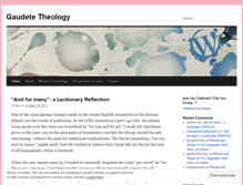 Tablet Screenshot of gaudetetheology.wordpress.com