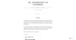 Desktop Screenshot of antholoathe.wordpress.com