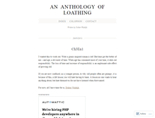 Tablet Screenshot of antholoathe.wordpress.com