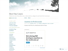 Tablet Screenshot of bestoneliners.wordpress.com