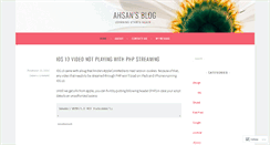 Desktop Screenshot of ahsangill.wordpress.com