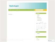 Tablet Screenshot of hydrologist.wordpress.com