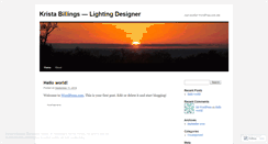 Desktop Screenshot of kristabillings.wordpress.com