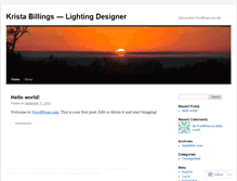 Tablet Screenshot of kristabillings.wordpress.com