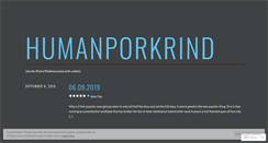 Desktop Screenshot of humanporkrind.wordpress.com