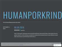 Tablet Screenshot of humanporkrind.wordpress.com