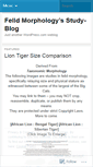 Mobile Screenshot of liontigersizecomparison.wordpress.com