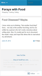 Mobile Screenshot of forayswithfood.wordpress.com