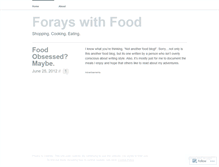 Tablet Screenshot of forayswithfood.wordpress.com