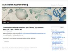 Tablet Screenshot of lakelanefishingandhunting.wordpress.com