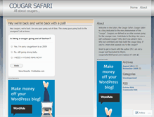 Tablet Screenshot of cougarsafari.wordpress.com