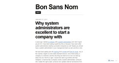 Desktop Screenshot of bonsansnom.wordpress.com