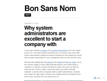 Tablet Screenshot of bonsansnom.wordpress.com