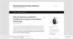 Desktop Screenshot of ncforgaryjohnson.wordpress.com