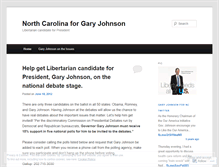 Tablet Screenshot of ncforgaryjohnson.wordpress.com