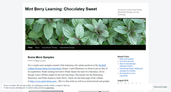 Desktop Screenshot of mintberrylearning.wordpress.com