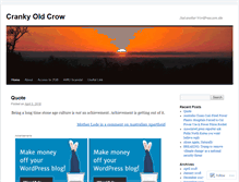 Tablet Screenshot of crankyoldcrow.wordpress.com