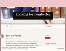 Tablet Screenshot of lookingforpemberley.wordpress.com