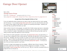 Tablet Screenshot of garagedoorsizes.wordpress.com