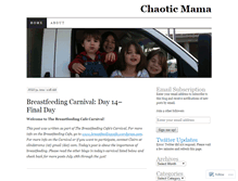Tablet Screenshot of chaoticmama.wordpress.com