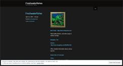 Desktop Screenshot of freshwaterfishes.wordpress.com