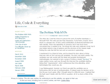 Tablet Screenshot of lifecodeeverything.wordpress.com