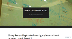 Desktop Screenshot of benoitgirard.wordpress.com