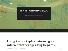 Tablet Screenshot of benoitgirard.wordpress.com