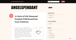 Desktop Screenshot of angelspendant.wordpress.com