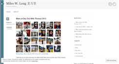 Desktop Screenshot of mileswlong.wordpress.com