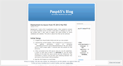 Desktop Screenshot of pasp65.wordpress.com