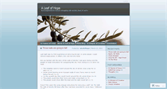 Desktop Screenshot of aleafofhope.wordpress.com