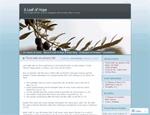 Tablet Screenshot of aleafofhope.wordpress.com