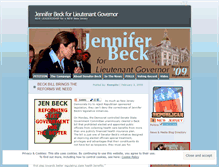 Tablet Screenshot of jenniferbeckforltgovernor.wordpress.com